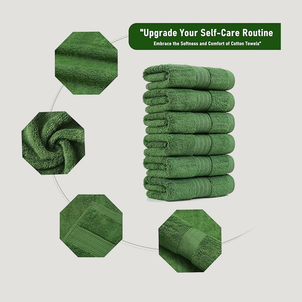 6 Piece Hand Towel 50x90cm 400GSM