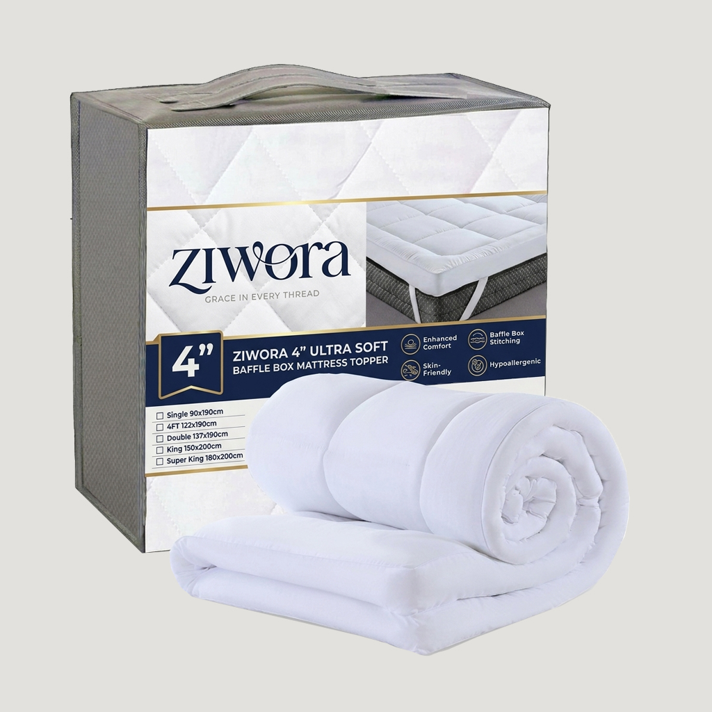 Microfiber Mattress Topper 10cm Deep, 1200GSM