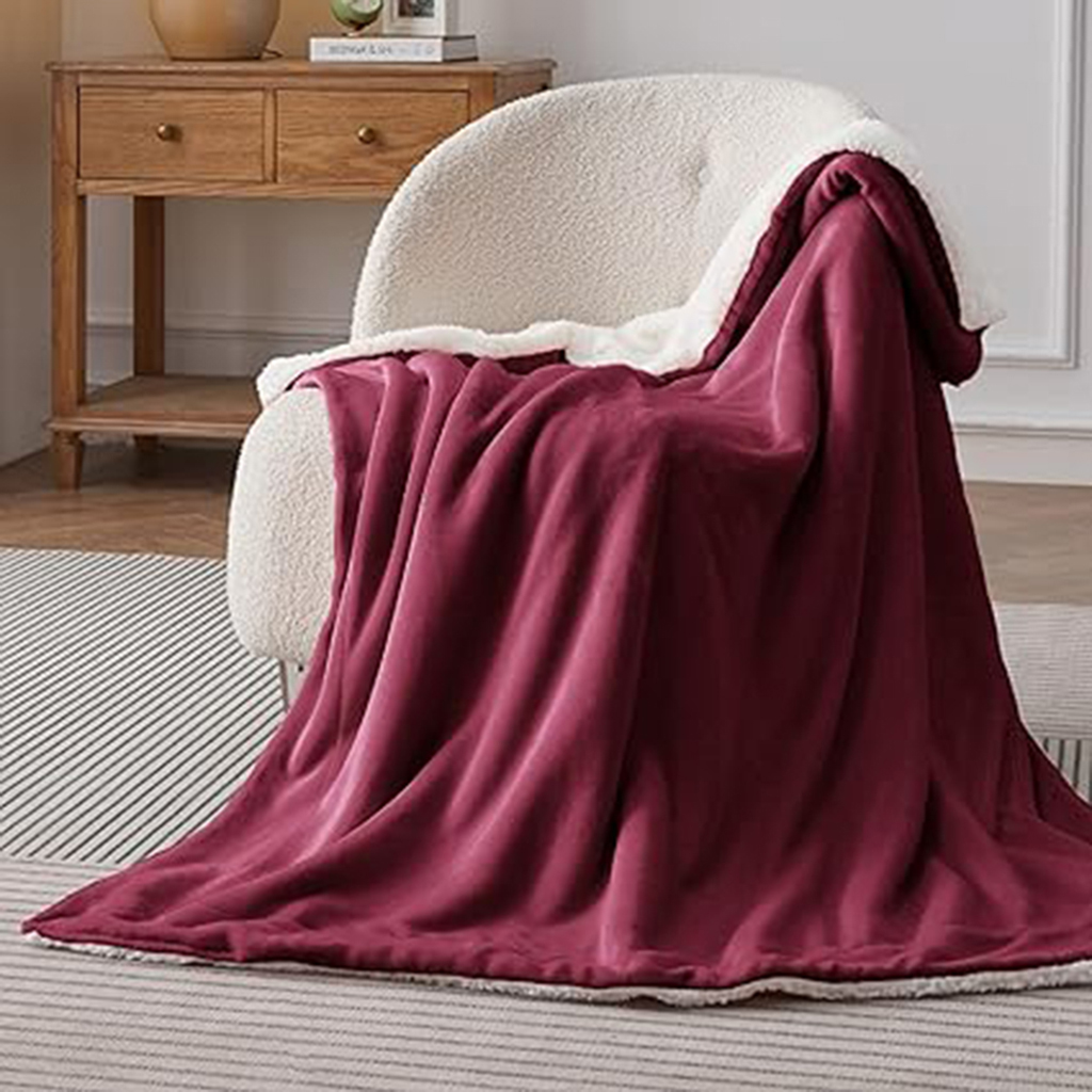 Sherpa Fleece Throw Blanket